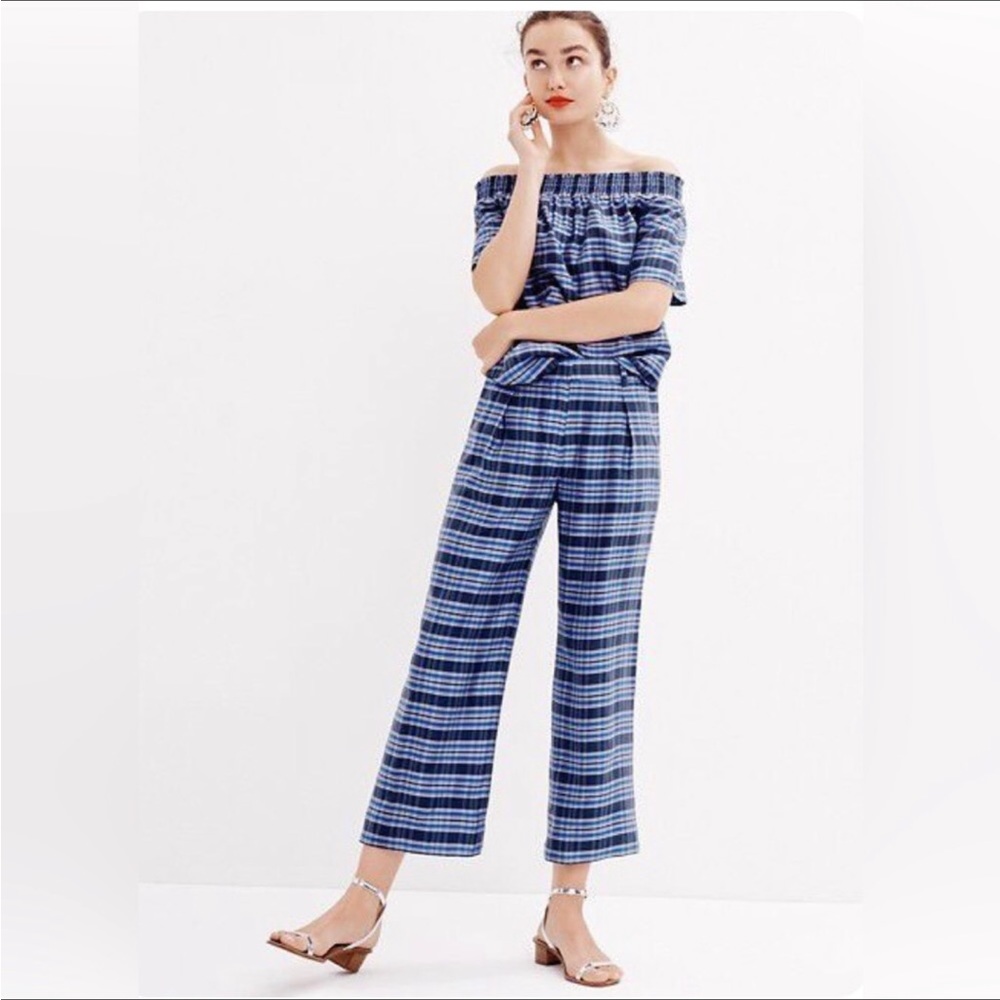 J crew silk off shoulder blouse